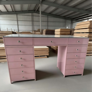 Tocador de Venta al por Mayor de Fábrica Estilo Europeo con 13 Cajones, Lujoso y Moderno Tocador de Maquillaje Blanco con Espejo de Cristal, Éxito de Ventas - Product Image 5