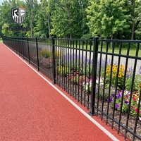 Clôture de jardin extérieure sur mesure, panneau de clôture en acier galvanisé à chaud avec tubes carrés et ronds, barres verticales