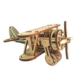 New Wooden Airplane Model Mechanical Toy 3d Wooden Puzzle Toys for Adults And Children to Build Unique Gift