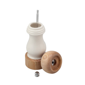 Moulin à poivre en bois Salière Poivrière Lot de 2 avec rotor en céramique réglable Ensemble de moulin à sel et poivre en bois - Product Image 5