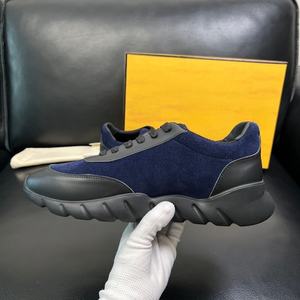 Chaussures tendance pour hommes de qualité supérieure, au style rétro et en cuir de haute qualité avec empiècements en daim - Product Image 5
