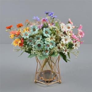 Seda simulada de alta calidad Gerbera Shasta Uv Daisy Artificial Mini Manzanilla eucalipto flor <span class=keywords><strong>Cosmo</strong></span> ramo - Product Image 5