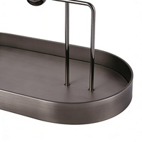Ensemble de plateaux à bijoux tendance en acier inoxydable, support double sphère pour bagues et boucles d'oreilles, organisateur pour salle de bain, coiffeuse et décoration de table de chambre