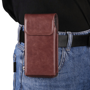 Étui de protection pour téléphone OPPO Senior Construction-Site en similicuir fait main avec fermeture magnétique, pochette <span class=keywords><strong>ceinture</strong></span> pour smartphones - Product Image 4