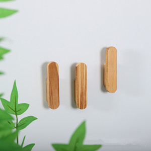 Crochets muraux en bois massif 9cm x 2cm x 2.5cm pour salle de bain, cuisine, porte-manteau, organisateur, crochet décoratif - Product Image 1