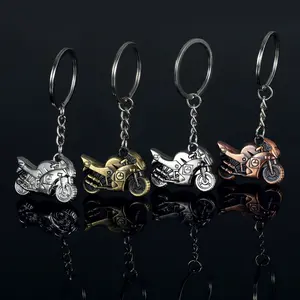 도매 창조적 인 성격 입체 시뮬레이션 무거운 오토바이 금속 열쇠 고리 아연 합금 오토바이 열쇠 고리
