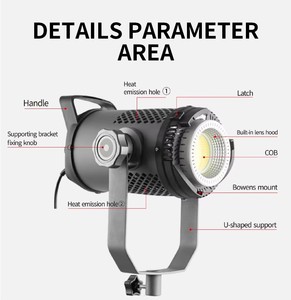 Luce <span class=keywords><strong>Video</strong></span> Portatile Matel 300W Ki-300 COB per Fotografi, Temperatura Colore Doppia, Controllo App, Illuminazione per Fotografia - Product Image 4
