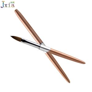 Jiexia-Nuevo pincel acrílico para <span class=keywords><strong>uñas</strong></span>, mango de Metal, oro rosa, <span class=keywords><strong>2021</strong></span> Kolinsky, 100% - Product Image 4