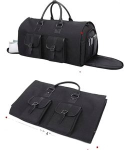 Sac de voyage BSCI avec fermeture éclair, housse de vêtement pliable imperméable, sac de costume de voyage avec logo personnalisé - Product Image 3