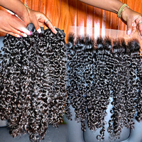 Extensions de cheveux humains vierges brésiliens 12A, 100 % naturels, bouclés, coupés, de 32 pouces, provenant de Malaisie, d'Inde et de Birmanie, qualité 12A, longs, péruviens