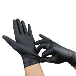 OEM перчатки для татуировки/работы, нитриловые перчатки, одноразовые черные перчатки - Product Image 6