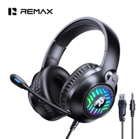 Auriculares para Juegos REMAX RM-705, Controladores Dinámicos de 50 mm, Almohadillas de Memoria Suave, Auriculares con Cable para Juegos, Auriculares Supraaurales con Micrófono