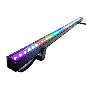 Lampu piksel DMX RGB Natal beralamat individual lampu LED Strip Linear segi enam berwarna Bar efek panggung IP65 disko KTV
