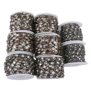 CH-D19 caldo champagne <span class=keywords><strong>rosario</strong></span> catene, vendita calda cz perline con filo arrotolato <span class=keywords><strong>rosario</strong></span> <span class=keywords><strong>catena</strong></span>, <span class=keywords><strong>catena</strong></span> a maglie gioielli che fanno all'ingrosso - Product Image 1