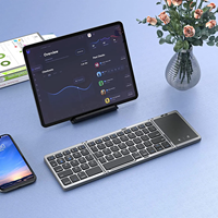 Touchpad baterai dapat diisi ulang, iOS Android Windows Mac OS Mini portabel dapat dilipat tanpa kabel untuk ponsel PC