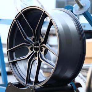 Jantes de voiture TITAN FORCE 18 19 20 pouces 5x114.3, roues forgées sur mesure noir mat pour <span class=keywords><strong>Fiat</strong></span> <span class=keywords><strong>500</strong></span>, roues JDM FL5, Civic Type R, Abarth 595 - Product Image 5