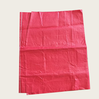 Sac tissé en PP de 20 kg et 25 kg, sac en plastique rouge, sac d'emballage pour le riz, le sucre, la farine, les céréales, le maïs, les engrais, l'alimentation des volailles