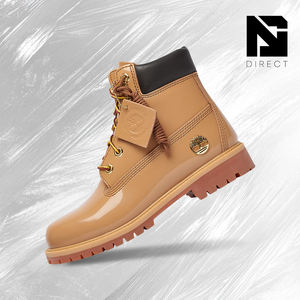 Botas Timberland Premium Impermeables de 6 Pulgadas para Niños, Color 'Trigo', Primavera-Otoño, Botas Casuales de Cuero Estilo Martin - Product Image 1