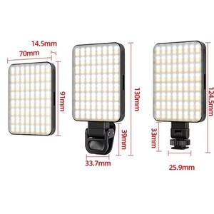 Lumière de remplissage LED rechargeable magnétique XJ77, lumière selfie à clip, lumière vidéo LED portable - Product Image 3