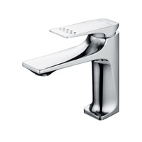 Robinet de lavabo en laiton gris anthracite, mitigeur monocommande chaud/froid, finition noir mat, luxe discret pour salle de bain