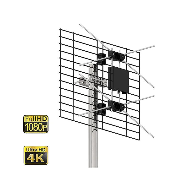 Aluminum Material High Gain Strong Singal Tv Aerial Digital Hdtv Antena Outdoor Yagi Vhf Uhf Tv Antenna For Local Channels