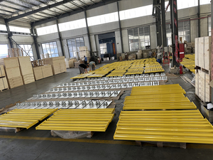 Barandilla de Seguridad de Acero de Alta Resistencia con Protección Contra Impactos de 2/3 Nervaduras, Barrera de Seguridad para Talleres, Almacenes, Máquinas, Valla Metálica Amarilla Modular - Product Image 5