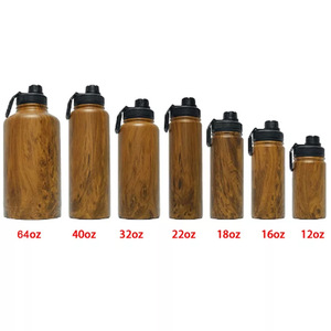 GZYSL Gourde isotherme à <span class=keywords><strong>double</strong></span> paroi 12oz 64oz en acier inoxydable – Isolation thermique 12-24 heures – Écologique – Design <span class=keywords><strong>vintage</strong></span> - Product Image 1