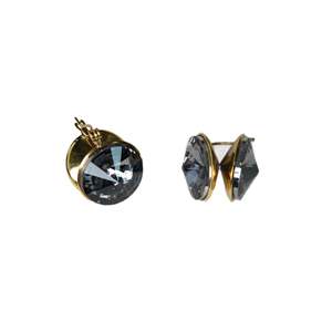 <b>Crystal</b> <b>Earrings</b> 316L Stainless Steel PVD Gold Plating Sustainable Resistant <b>Studs</b> - Product Image 1