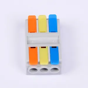 6MM Red Blue Orange Yellow etc Colorful Button 3 Pin Wire to Wire Compact Splicing Terminal Block wire Connector