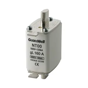 GuardWell OEM ODM NT00-160A AC 500V 160A fusíveis cilíndricos e fusível desconectador