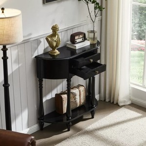 Consolle Vintage Francese per Ingresso, Tavolo Decorativo in Legno Massello per Soggiorno, Corridoio e Passaggio, <span class=keywords><strong>con</strong></span> Vano Contenitore - Product Image 5