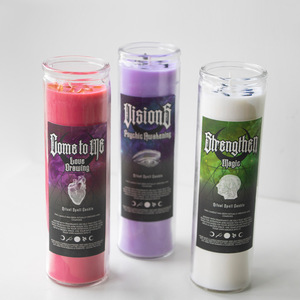 Bougie de baptême très vendue, longue durée de combustion, cire de paraffine, bougies en verre de 8 pouces - Product Image 3