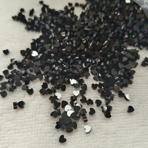 Piedra preciosa de ágata negra natural en forma de corazón, ónix negro, cuentas sueltas de 6x2 mm para la fabricación de collares y colgantes. - Product Image 6