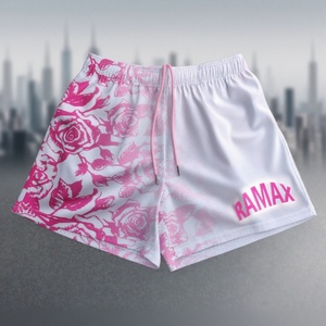 Shorts de sport décontractés pour hommes, nouveau style, en maille, 100 % polyester, infroissables, indispensables pour l'été - Product Image 1