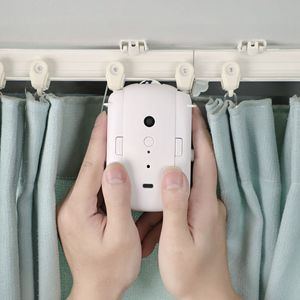 Smart Electric <b>Curtain</b> Motor Wireless Voice Control Built In Battery White For Smart Home Automation - Product Image 1