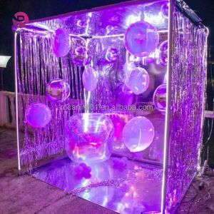 Boîte photo carrée à LED RVB, coque de magazine, miroir, photomaton pour fournitures de fête, décoration de ballons, <span class=keywords><strong>fond</strong></span> d'<span class=keywords><strong>anniversaire</strong></span> - Product Image 5