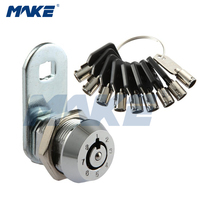 Serrures à came tubulaire de haute sécurité MK116BS en acier chromé et alliage de zinc, code à 10 000 clés pour portes, distributeurs automatiques et applications industrielles