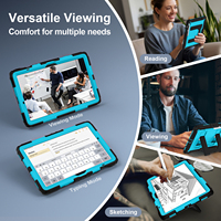 PC siliconen tablet hoes met verhoogde rand en grote standaard voor Samsung Galaxy Tab S10 Lite S10 FE S9 FE S9 10.9 11 inch