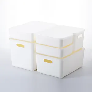 SHIMOYAMA थोक थोक पीपी प्लास्टिक दैनिक घर भंडारण stackable भंडारण बॉक्स भंडारण बॉक्स के लिए इस्तेमाल किया
