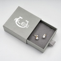 Boîte à bijoux 2026 tendance en carton rectangulaire avec fermeture magnétique, pour collier, emballage cadeau, avec tiroir et éponge en velours