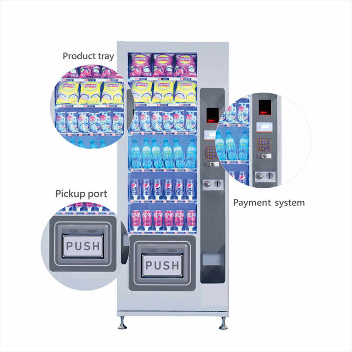 Large Capacity Combo Candy and Snack Drink Vending Machine with SDK ...