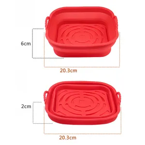 Thổ Nhĩ Kỳ Nướng Silicone Nồi Chiên Không Khí Lót Cho Kép Không Khí Màu Trắng Nồi Chiên Giỏ Khay Sử Dụng Cho Điện Lò Nồi Chiên Không Khí