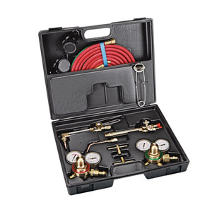 Kit de soudage et de découpe tout en cuivre, chalumeau à acétylène avec manomètres et flexibles pour travaux métalliques - Product Image 1