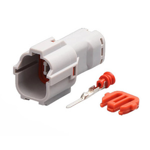 Automotive 4-<b>Pin</b> KET SWP Type Waterproof Connector Gray PBT IP20 Male And Female Car Use - Product Image 2