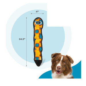 Jouet en peluche souple C044 pour chien, serpent orange couineur, anti-anxiété, anti-ennui, pour la santé mentale, à mâcher – Achetez un jouet pour chien - Product Image 4