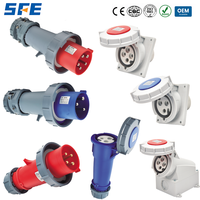 Prise et fiche électriques industrielles SFE 16A 32A 64A 125A 3P 4P 5P IP67 en nylon, tension universelle 220-380V CE