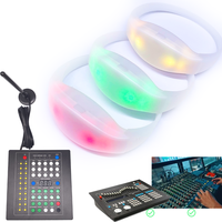 Bracelet LED Lumineux Étanche Clignotant, Activé par la Voix et Contrôlé par Vibration, Taille Adolescente, en Silicone, Couleurs Assorties