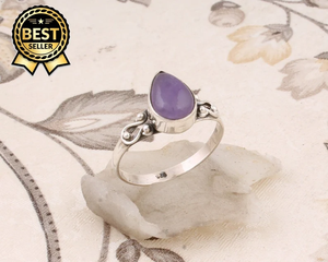 Anillo de piedras preciosas para hombre hecho a mano de plata de ley Vintage de alta calidad de ágata púrpura para ocasiones de boda y fiesta - Product Image 1