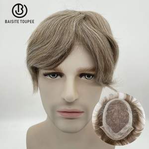 Rambut Palsu Pria Pirang Asli India untuk Pria dengan Lace Frontal - Product Image 6