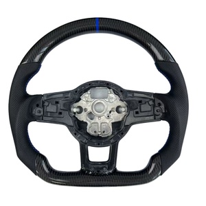 Volant en fibre de carbone Golf 7 GTI, cuir perforé Nappa NASA, modification de voiture, volant Golf 6 GTI LED - Product Image 1